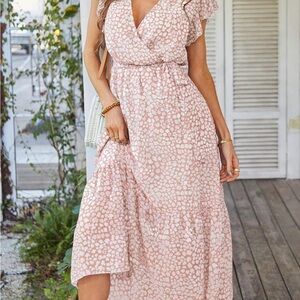 Pink Leopard Print Dress